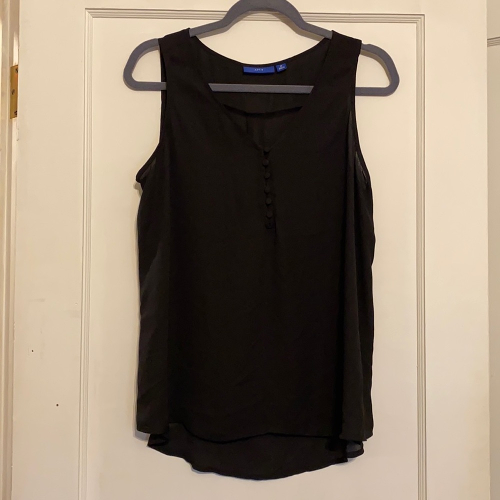 Sheer black tank top